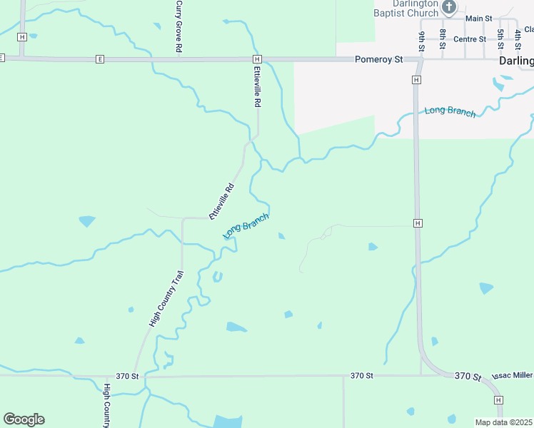 map of restaurants, bars, coffee shops, grocery stores, and more near 3649 State Highway H in Darlington