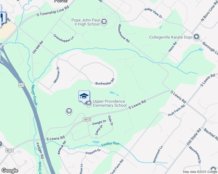 map of restaurants, bars, coffee shops, grocery stores, and more near 163 Buckwalter Road in Royersford