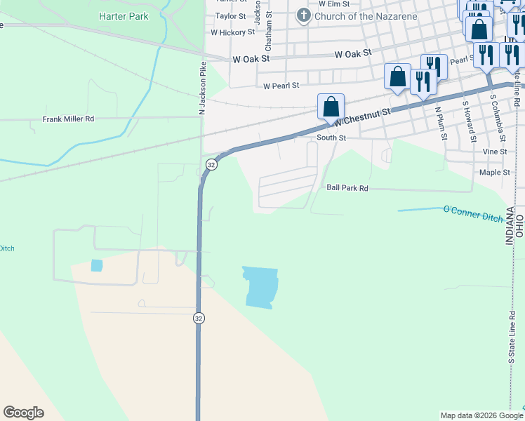 map of restaurants, bars, coffee shops, grocery stores, and more near 354 Emerald Drive in Union City