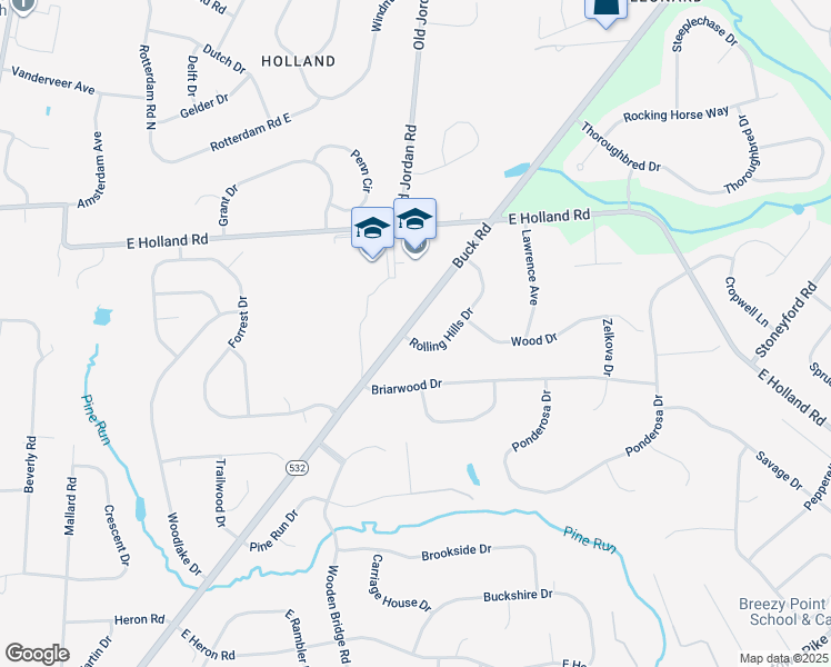 map of restaurants, bars, coffee shops, grocery stores, and more near 6 Rolling Hills Drive in Southampton