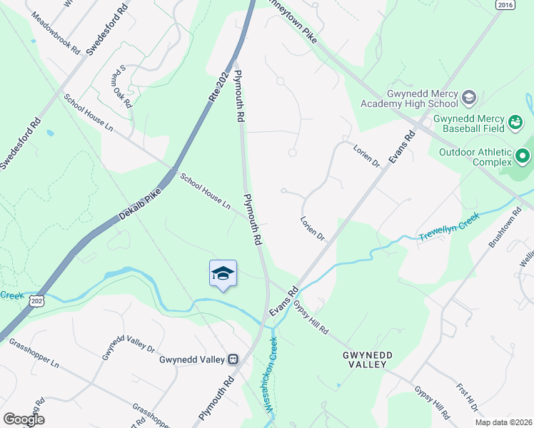 map of restaurants, bars, coffee shops, grocery stores, and more near 712 Plymouth Road in Gwynedd Valley