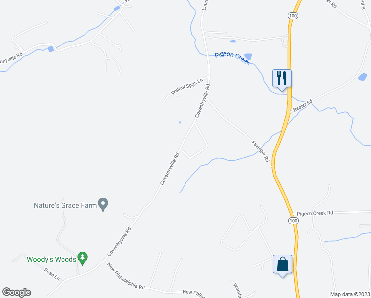 map of restaurants, bars, coffee shops, grocery stores, and more near 101 Laurel Lane in Pottstown