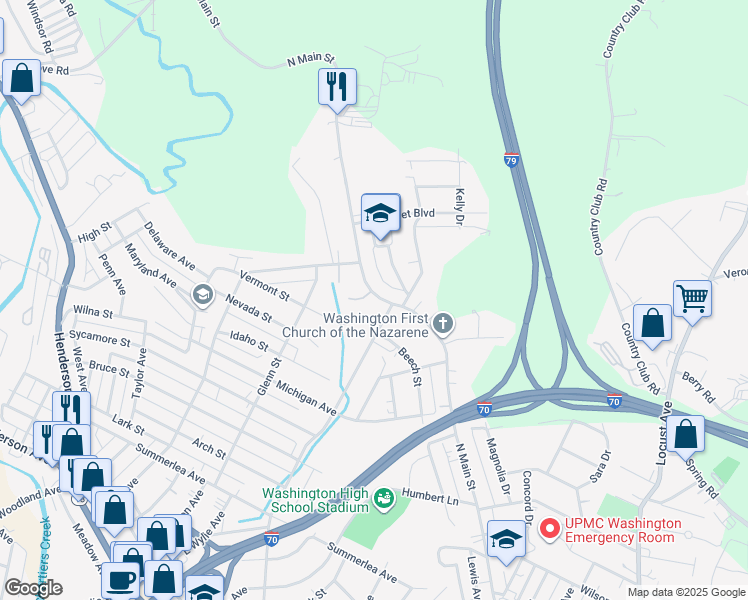 map of restaurants, bars, coffee shops, grocery stores, and more near 1811 Donnan Avenue in Washington