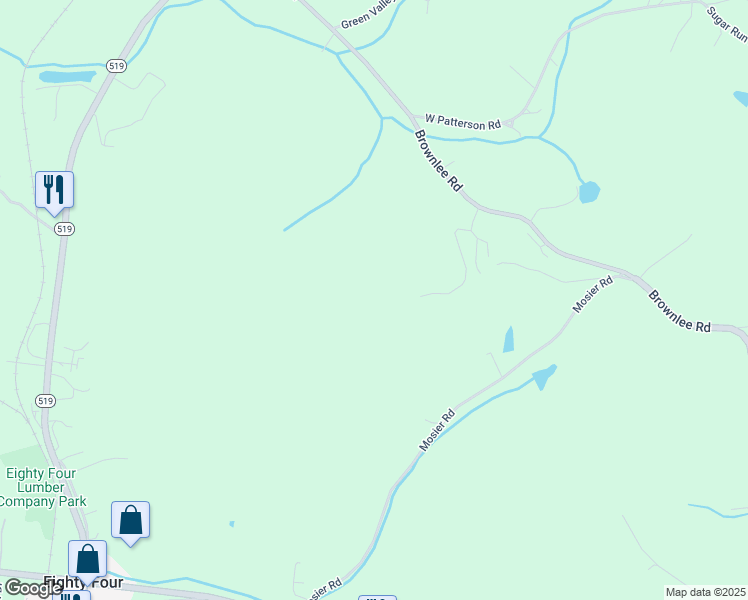 map of restaurants, bars, coffee shops, grocery stores, and more near in Eighty Four