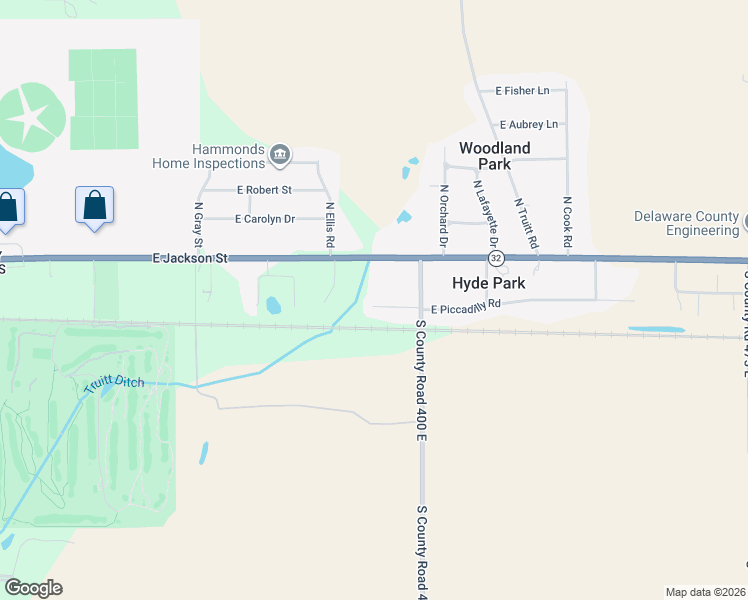 map of restaurants, bars, coffee shops, grocery stores, and more near 6445-6465 East Jackson Street in Selma