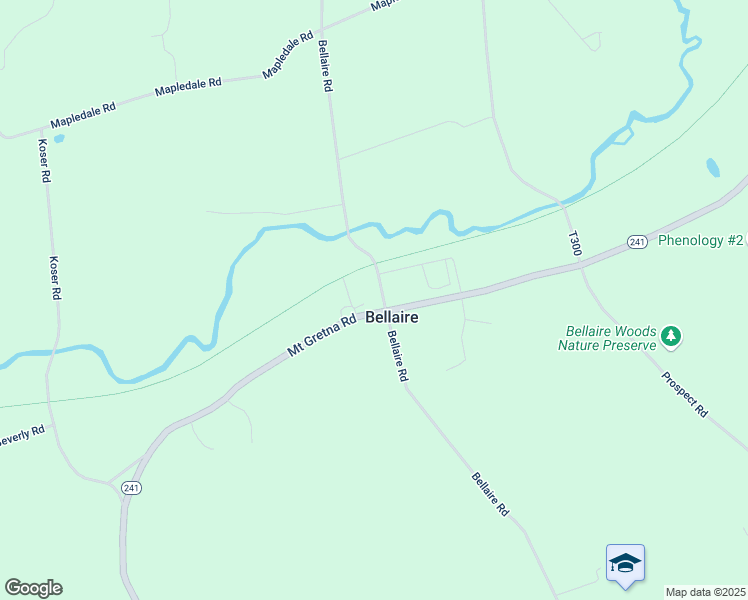 map of restaurants, bars, coffee shops, grocery stores, and more near 1030 Bellaire Road in Elizabethtown