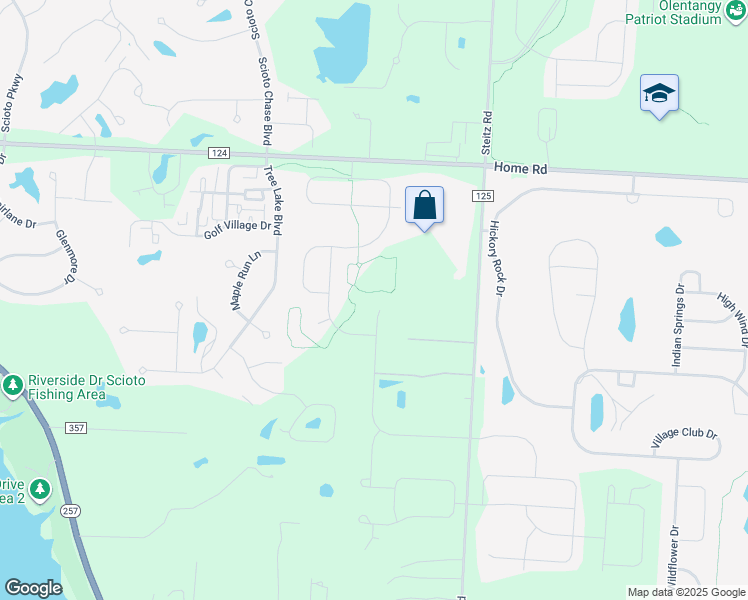 map of restaurants, bars, coffee shops, grocery stores, and more near 4844 Hunters Bend in Powell