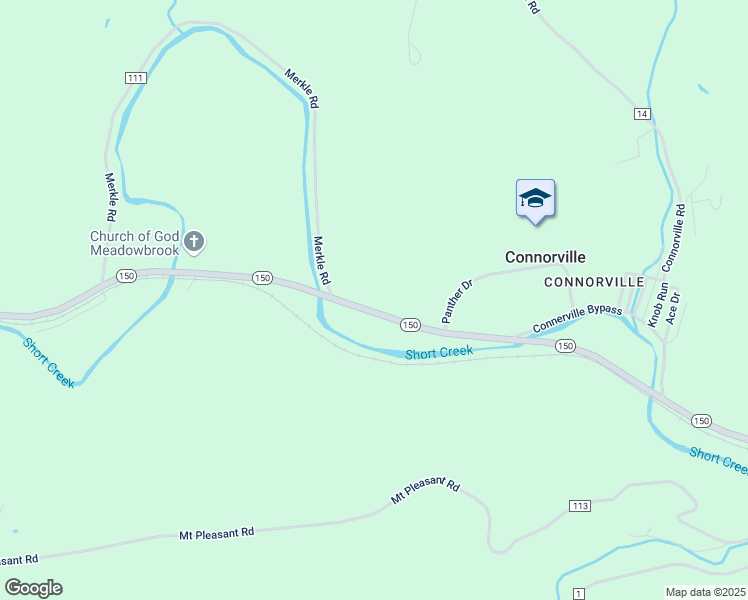 map of restaurants, bars, coffee shops, grocery stores, and more near 10558 Ohio 150 in Rayland