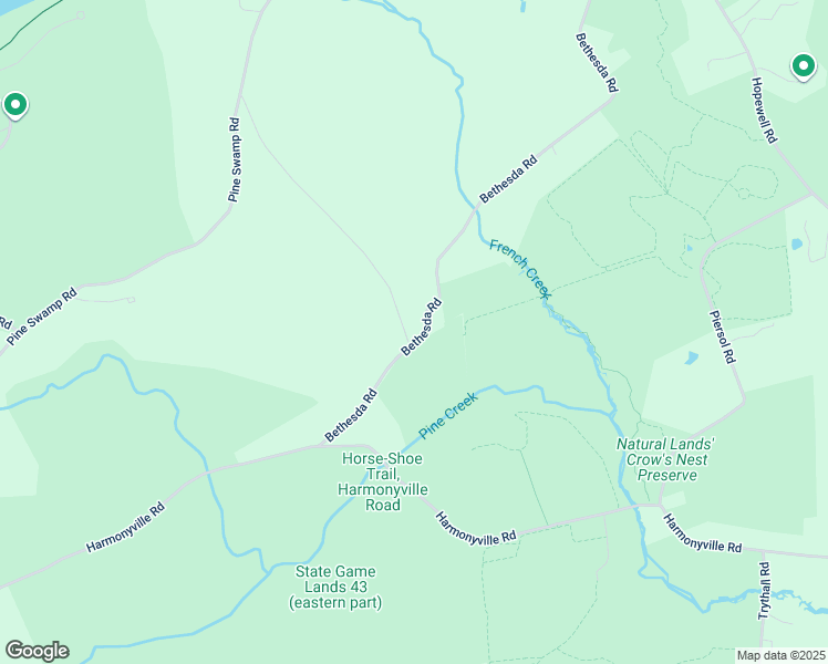 map of restaurants, bars, coffee shops, grocery stores, and more near 221 Bethesda Road in Elverson