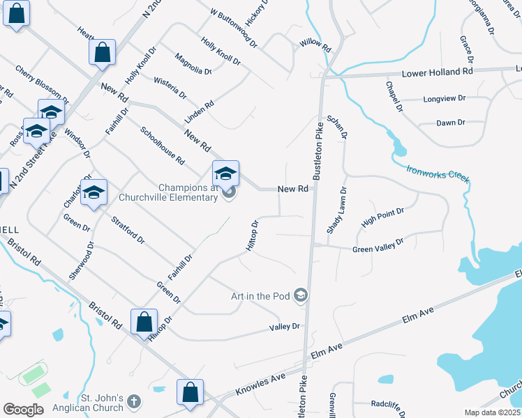 map of restaurants, bars, coffee shops, grocery stores, and more near 90 New Road in Southampton