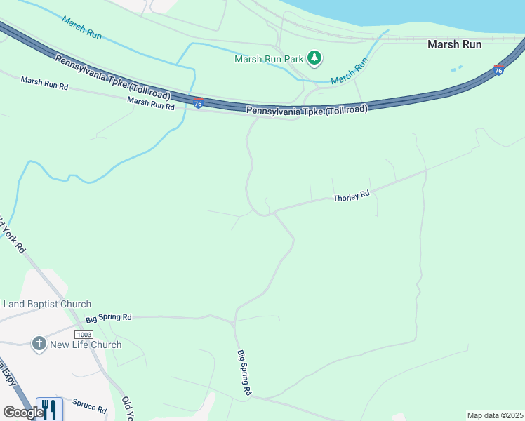 map of restaurants, bars, coffee shops, grocery stores, and more near 428 Granite Quarry Road in New Cumberland