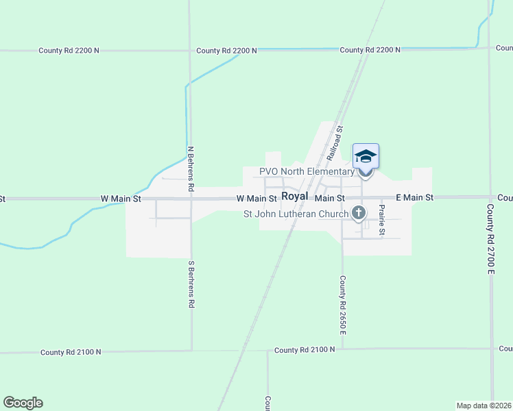 map of restaurants, bars, coffee shops, grocery stores, and more near 201 West Main Street in Royal
