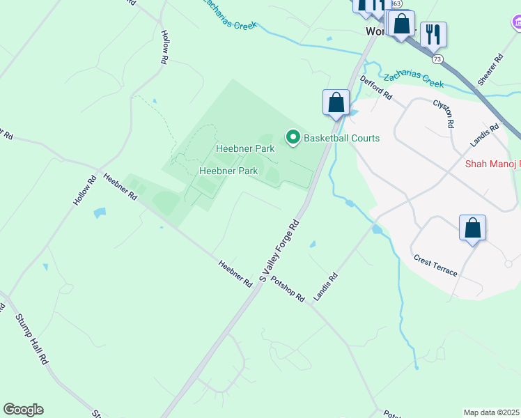 map of restaurants, bars, coffee shops, grocery stores, and more near 1655 Shefley Ln in Collegeville