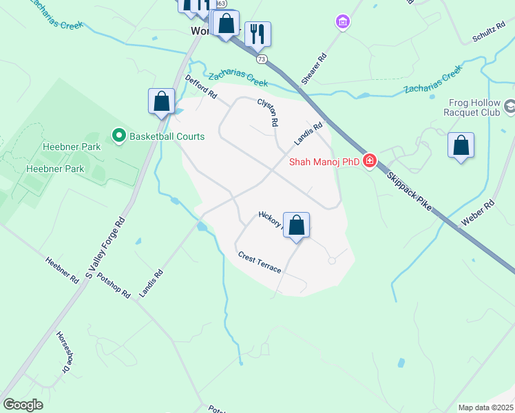 map of restaurants, bars, coffee shops, grocery stores, and more near 2879 Hickory Hill Road in Eagleville