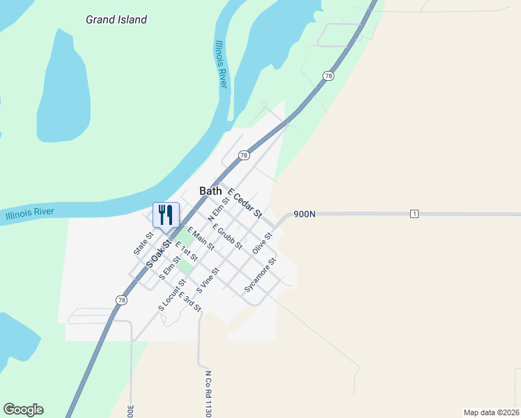 map of restaurants, bars, coffee shops, grocery stores, and more near 300-398 East Cedar Street in Bath