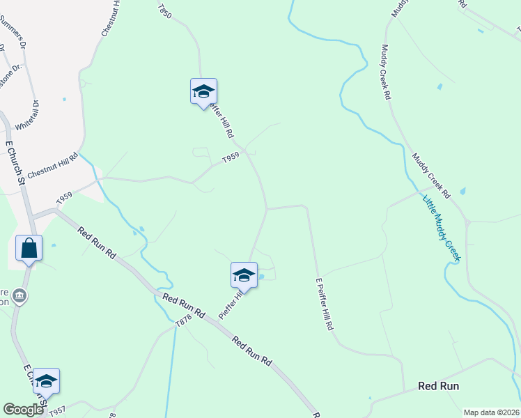 map of restaurants, bars, coffee shops, grocery stores, and more near 1131 Pieffer Hill Road in Stevens