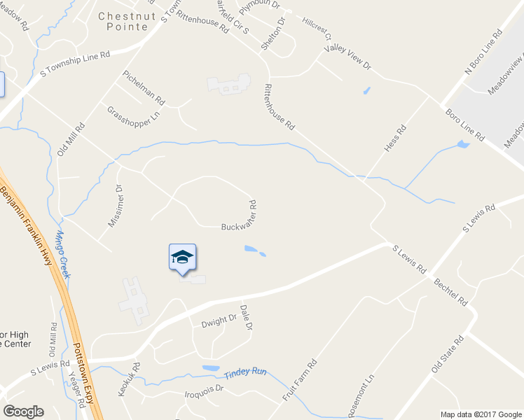 map of restaurants, bars, coffee shops, grocery stores, and more near 155 Buckwalter Road in Royersford