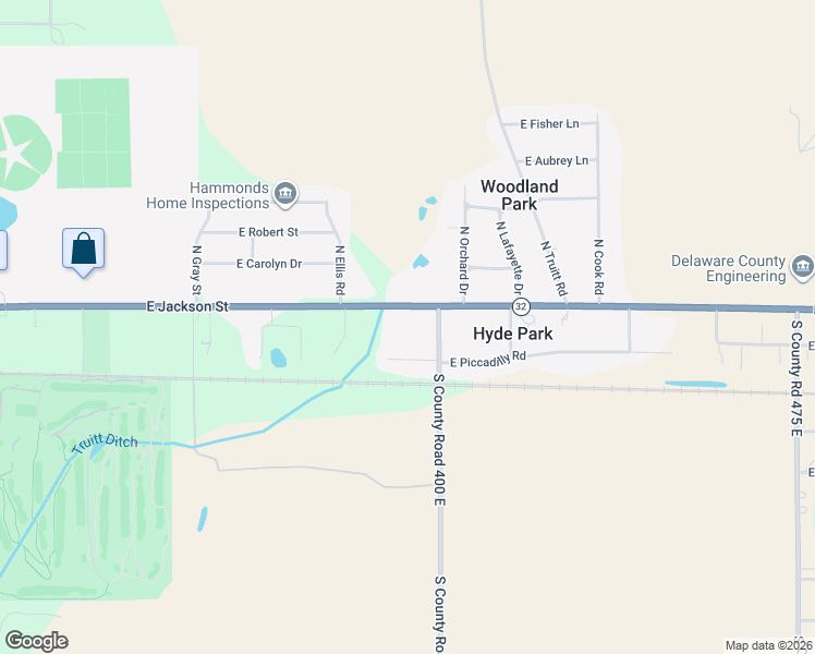 map of restaurants, bars, coffee shops, grocery stores, and more near 6445-6465 East Jackson Street in Selma