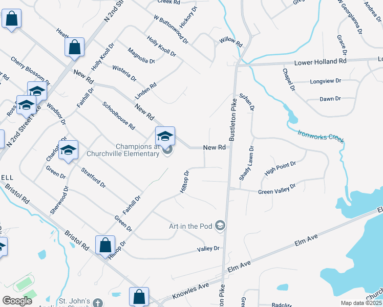 map of restaurants, bars, coffee shops, grocery stores, and more near 90 New Road in Southampton