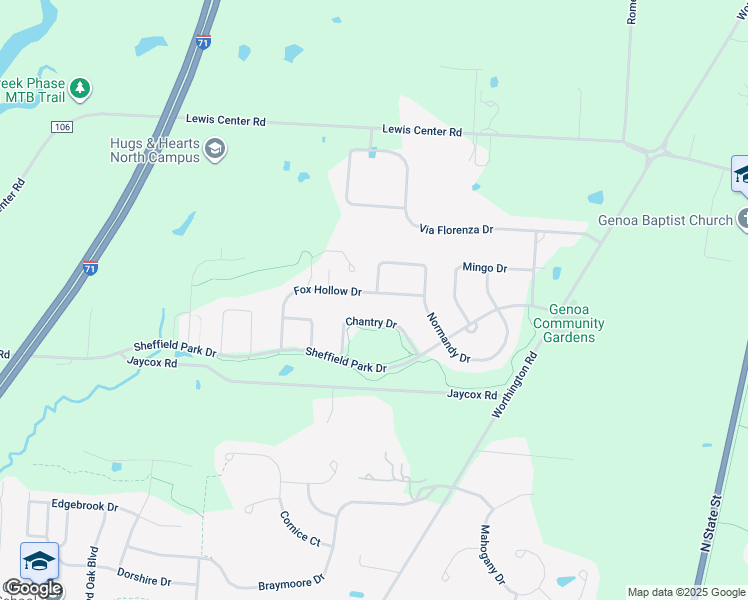map of restaurants, bars, coffee shops, grocery stores, and more near 6464 Fox Hollow Drive in Galena
