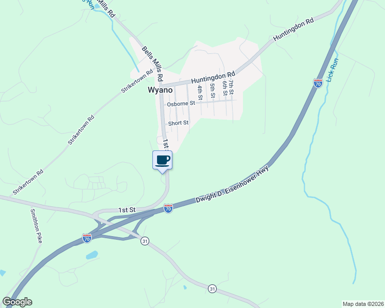 map of restaurants, bars, coffee shops, grocery stores, and more near 2235 1st Street in Yukon