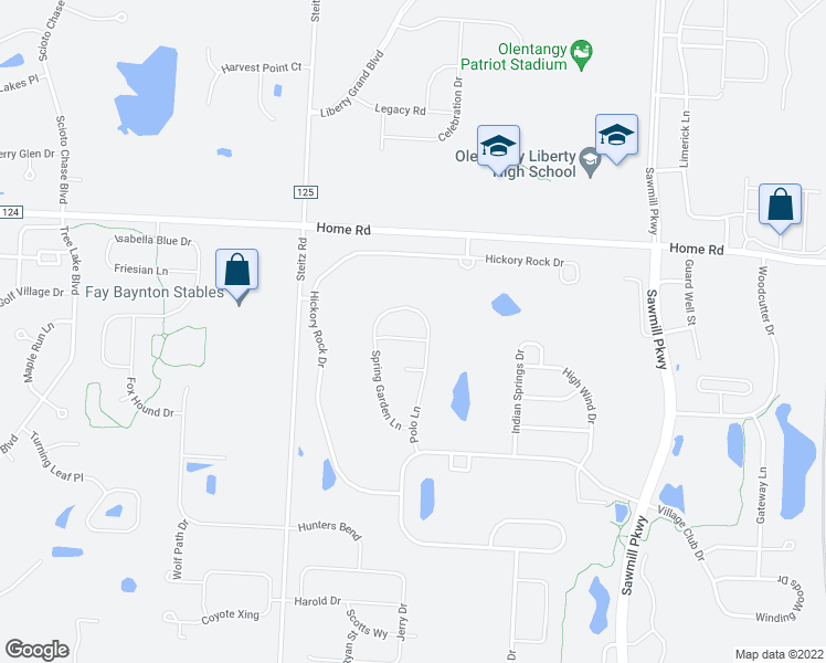 map of restaurants, bars, coffee shops, grocery stores, and more near 4008 Havenrock Lane in Powell