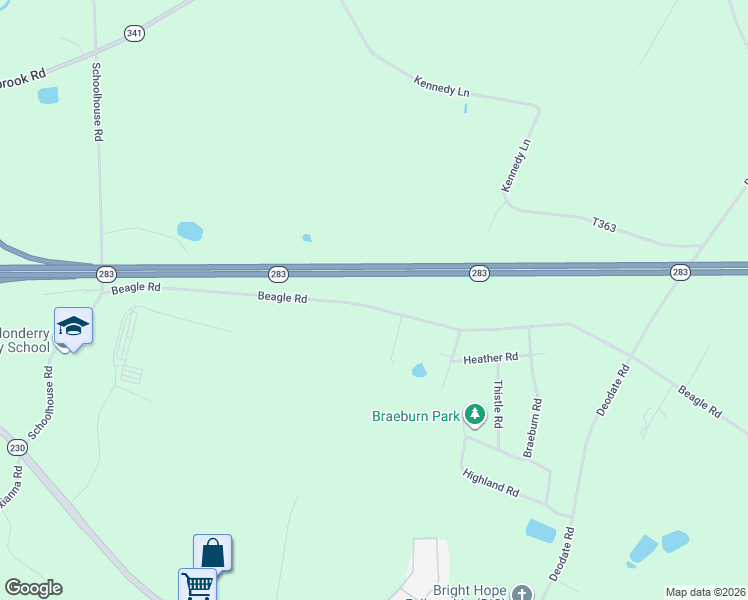 map of restaurants, bars, coffee shops, grocery stores, and more near 4030 Beagle Road in Elizabethtown