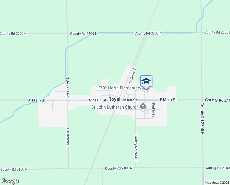 map of restaurants, bars, coffee shops, grocery stores, and more near 107 Park Street in Royal