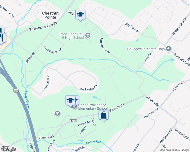 map of restaurants, bars, coffee shops, grocery stores, and more near 149 Buckwalter Road in Royersford
