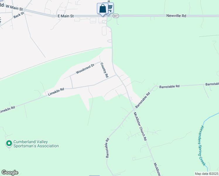 map of restaurants, bars, coffee shops, grocery stores, and more near 146 McAllister Church Road in Carlisle