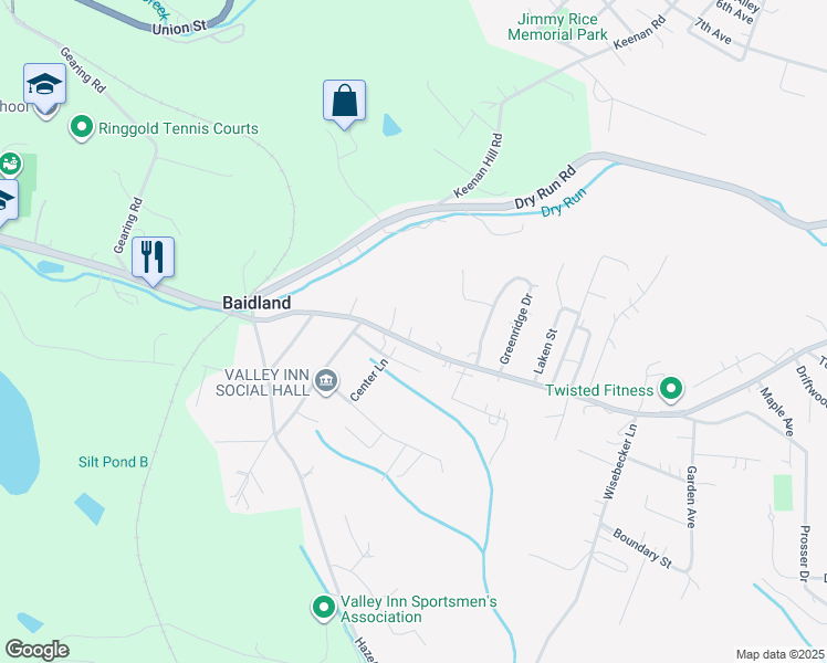 map of restaurants, bars, coffee shops, grocery stores, and more near 1704 4th Street in Monongahela