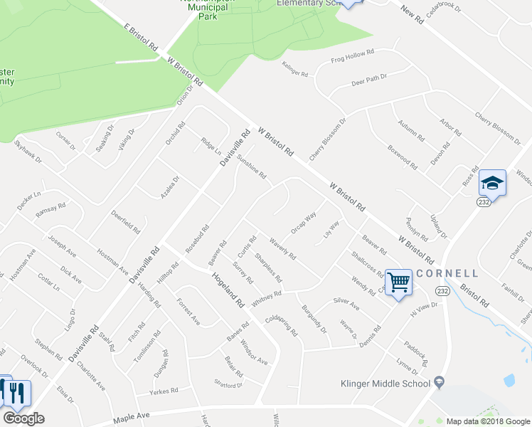 map of restaurants, bars, coffee shops, grocery stores, and more near 1318 Jeanette Way in Southampton