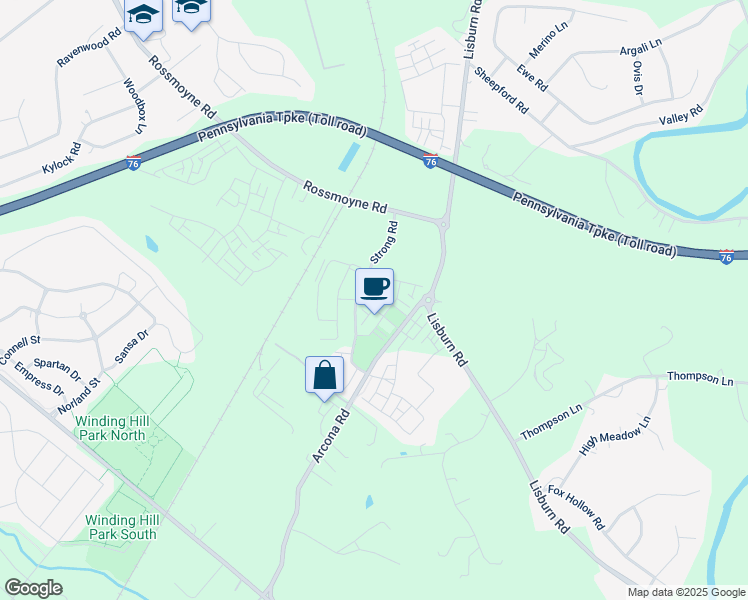 map of restaurants, bars, coffee shops, grocery stores, and more near 3227 Haley Way in Mechanicsburg