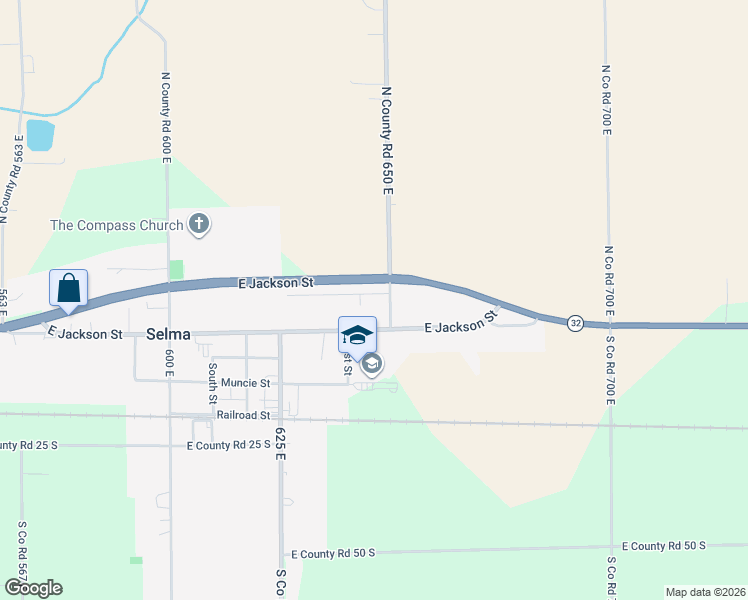 map of restaurants, bars, coffee shops, grocery stores, and more near 10409 East Sunset Drive in Selma