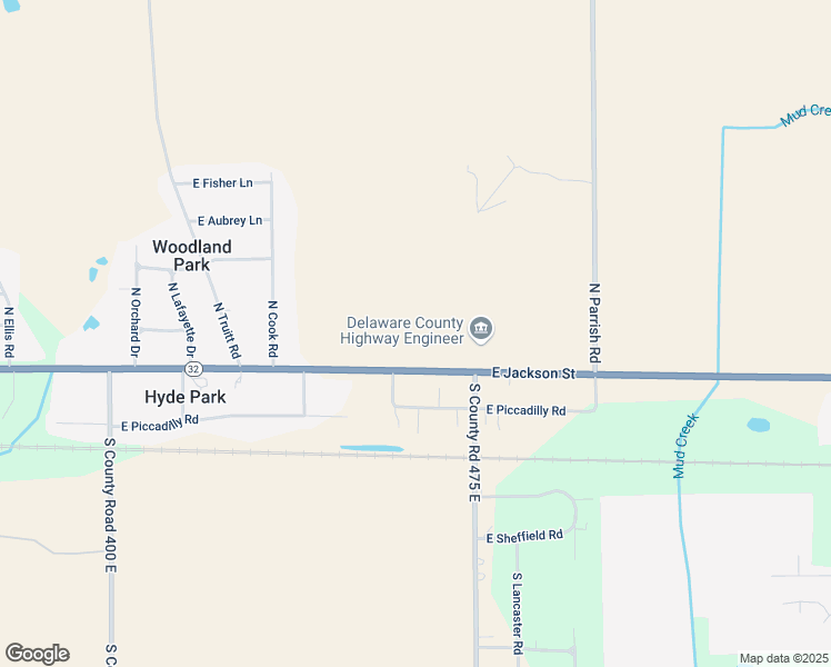 map of restaurants, bars, coffee shops, grocery stores, and more near 7524 East Jackson Street in Muncie