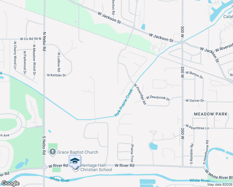 map of restaurants, bars, coffee shops, grocery stores, and more near 191 North Timber Ridge Court in Muncie