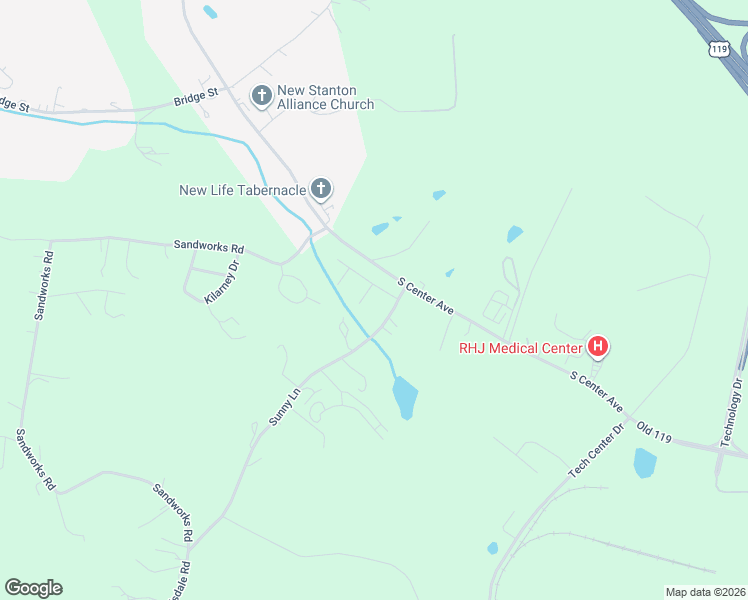 map of restaurants, bars, coffee shops, grocery stores, and more near 109 Ruth Drive in Hunker