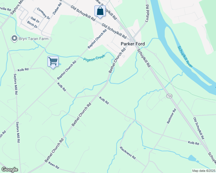 map of restaurants, bars, coffee shops, grocery stores, and more near 231 Bethel Church Road in Spring City