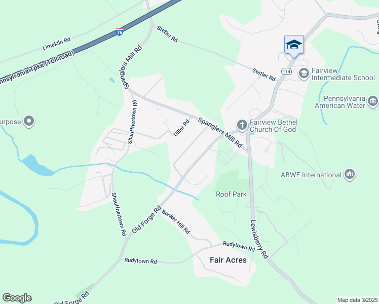 map of restaurants, bars, coffee shops, grocery stores, and more near 114 Sunset View Drive in New Cumberland