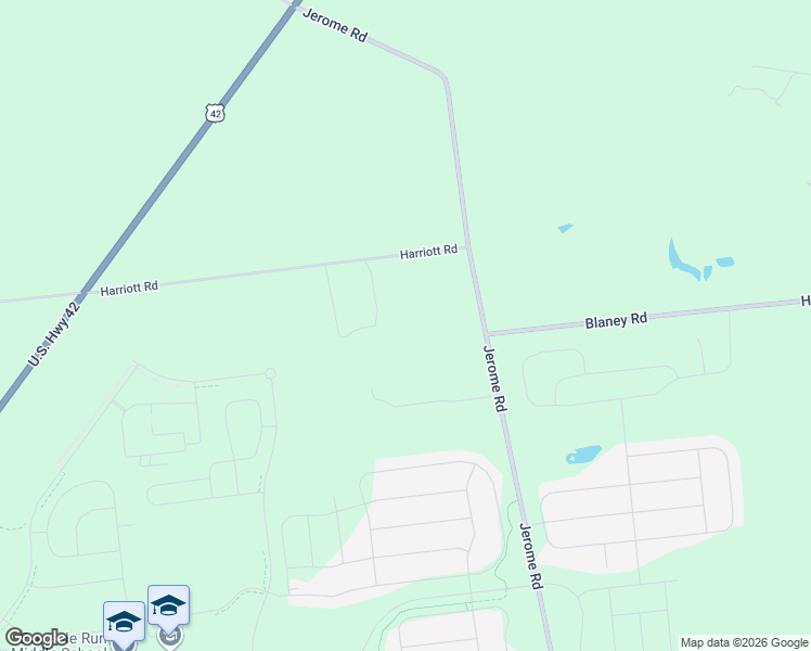 map of restaurants, bars, coffee shops, grocery stores, and more near 7625 Harriott Road in Plain City