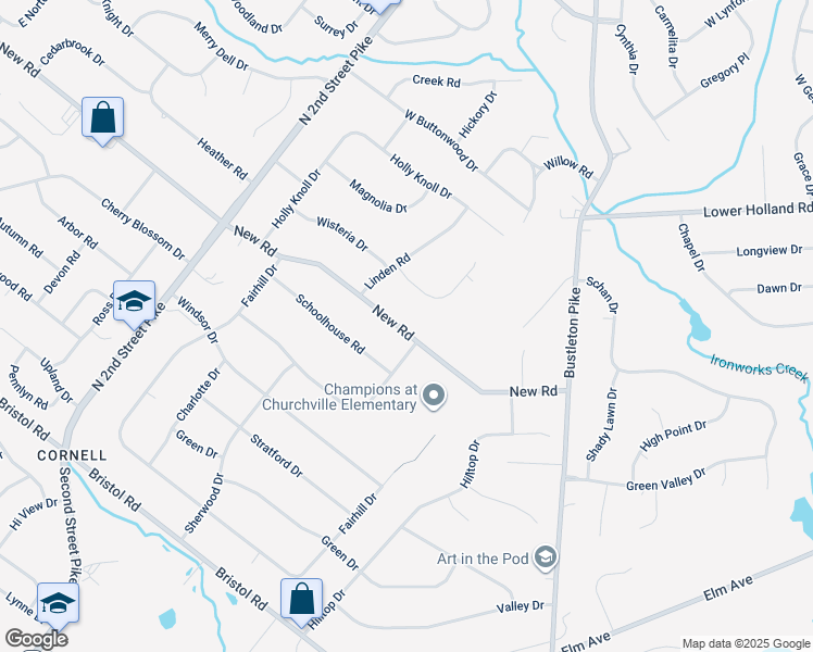 map of restaurants, bars, coffee shops, grocery stores, and more near 161 New Road in Southampton