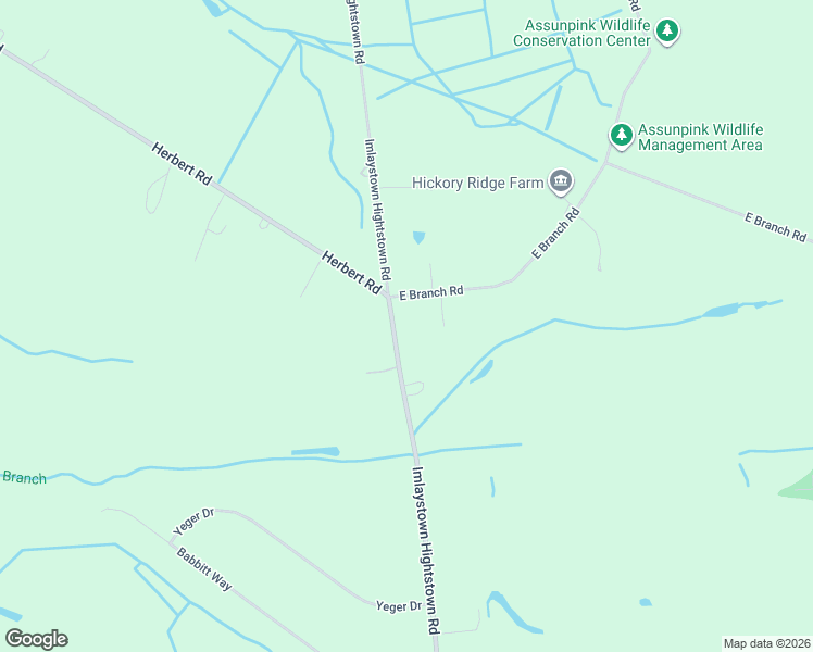 map of restaurants, bars, coffee shops, grocery stores, and more near 87 East Branch Road in Allentown