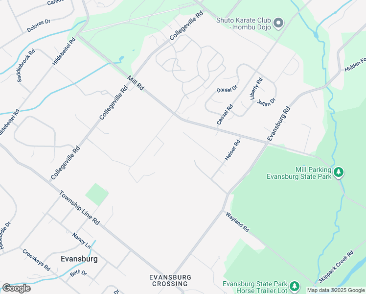 map of restaurants, bars, coffee shops, grocery stores, and more near 3858 Center Avenue in Collegeville