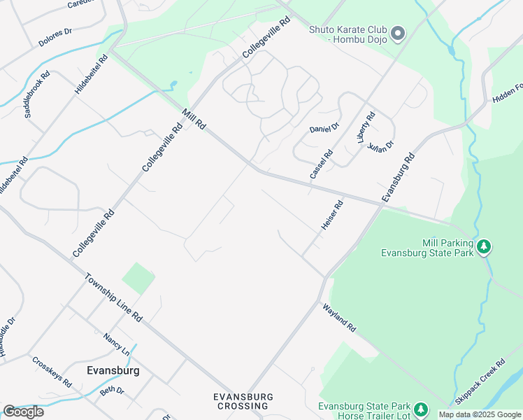 map of restaurants, bars, coffee shops, grocery stores, and more near 3858 Center Avenue in Collegeville