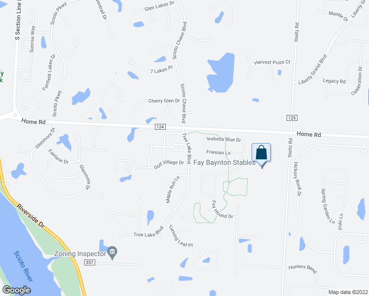 map of restaurants, bars, coffee shops, grocery stores, and more near 4663 Oakland Ridge Drive in Powell