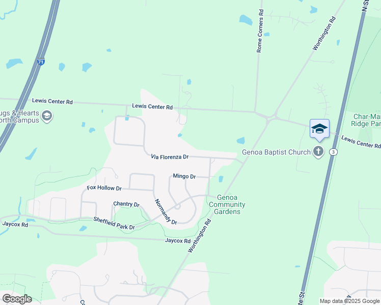 map of restaurants, bars, coffee shops, grocery stores, and more near 6633 Via Florenza Drive in Galena