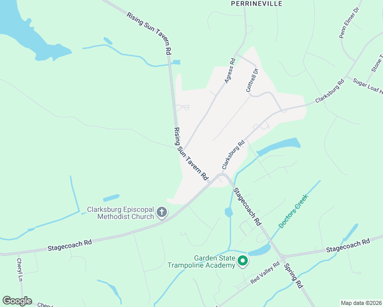 map of restaurants, bars, coffee shops, grocery stores, and more near 74 Rising Sun Tavern Road in Millstone