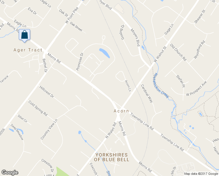 map of restaurants, bars, coffee shops, grocery stores, and more near 221 Morris Road in Lansdale