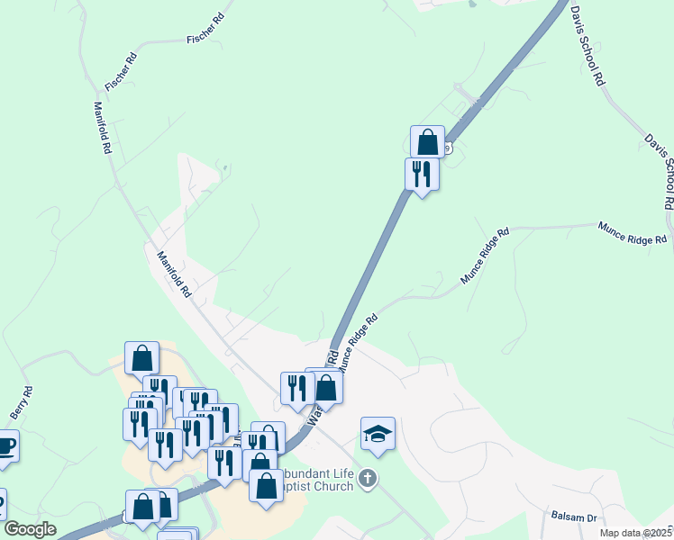 map of restaurants, bars, coffee shops, grocery stores, and more near 319 Wellness Way in Washington