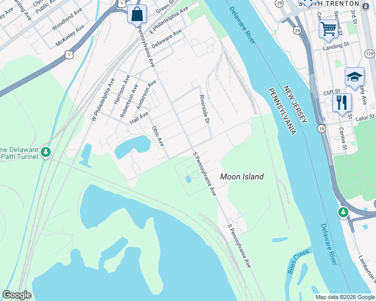 map of restaurants, bars, coffee shops, grocery stores, and more near 20 West Post Road in Morrisville